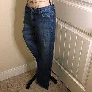 Paper Denim & Cloth Medium Blue Wash Distressed Look Jeans Size 29